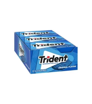 Trident Original Flavor Sugar Free Gum-12 Packs Box - Image 2