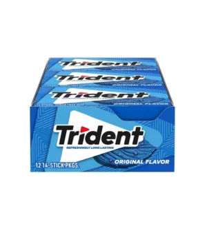 Trident Original Flavor Sugar Free Gum-12 Packs Box