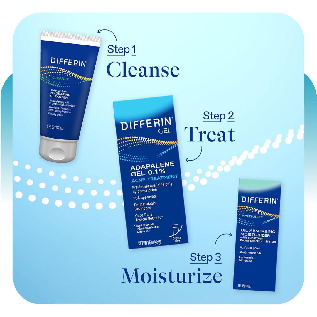 Differin® Gel Adapalene Gel 0.1% Acne Treatment - Image 4
