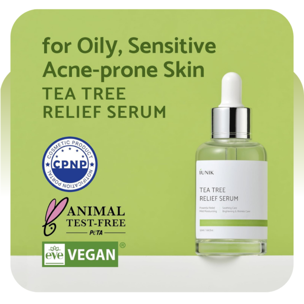 iUNIK Tea Tree Relief Serum 50ml - Image 2