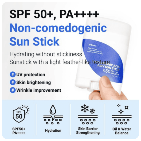 Isntree Hyaluronic Acid Airy Sun Stick 22g - Image 3