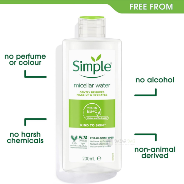 Simple-Kind To Skin Micellar Water 200 ml - Image 2