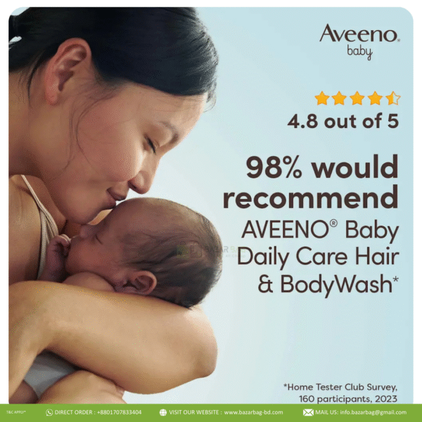 Aveeno Baby Daily Care Hair & Body Wash – 250 mL - Image 2