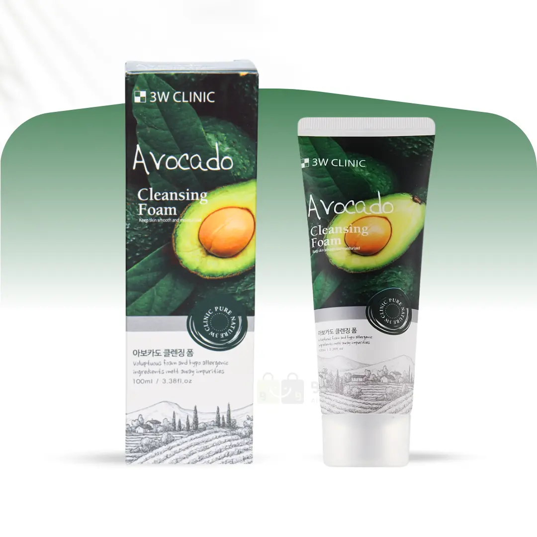 3W Clinic Avocado Cleansing Foam 100ml-webp 3W Clinic Avocado Cleansing Foam 100ml - Image 1