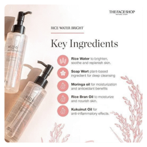 The Face Shop – Rice Water Bright Rich Cleansing Oil – 150ml - Image 3