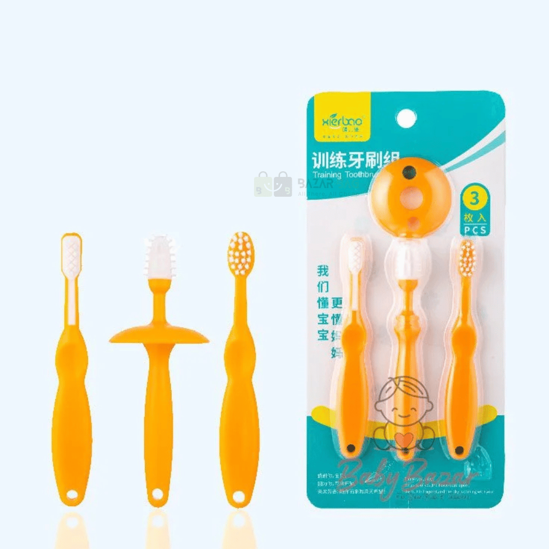 Training Toothbrush For Baby By Xierbao 9279 Training Toothbrush for Baby 3 in 1 - 9279 Xierbao - Image 1